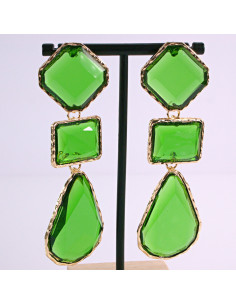 Kolczyki długie kolor fluo zielony Lolita Accessories 2