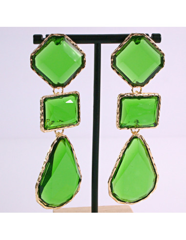 Kolczyki długie kolor fluo zielony Lolita...