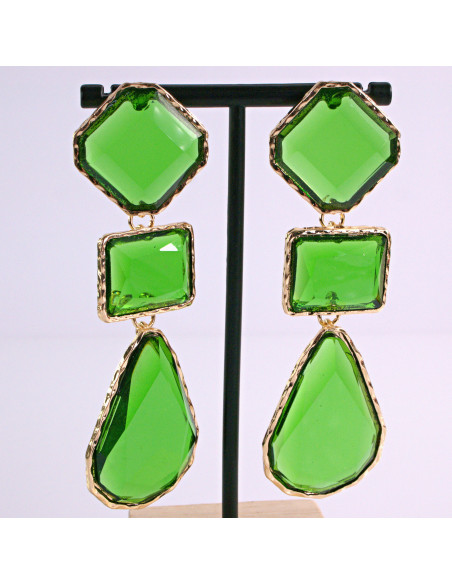 Kolczyki długie kolor fluo zielony Lolita Accessories