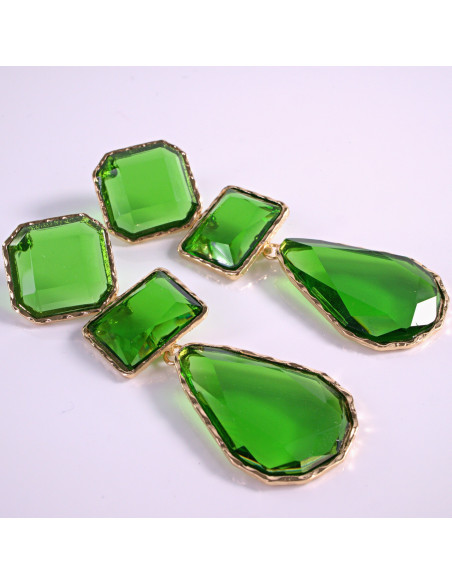 Kolczyki długie kolor fluo zielony Lolita Accessories