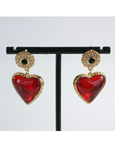 Kolczyki Czerwone Serce Dolce Bal impreza Lolita Accessories 2