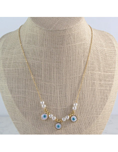 Naszyjnik PEREŁKI Oko Proroka ze stali chirurgicznej... 2