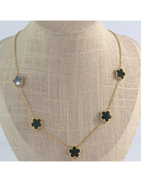 Naszyjnik zawieszką ze stali chirurgicznej Lolita Accessories złoto-czarny