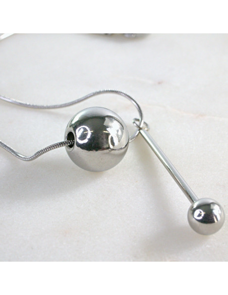 Naszyjnik Celebrytka stal chirurgiczna Lolita Accessories Srebrny