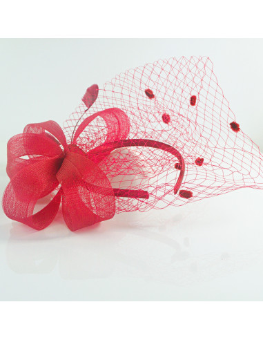 FASCYNATOR STROIK NA GŁOWĘ z WOALKĄ   Lolita...