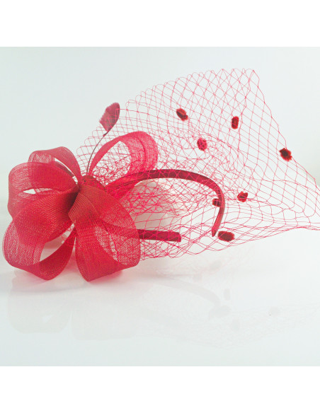 FASCYNATOR STROIK NA GŁOWĘ z WOALKĄ   Lolita Akcesoria