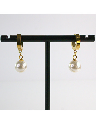 Kolczyki ze stali chirurgicznej ZŁOTE z...