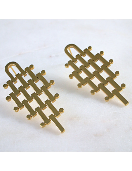 Kolczyki ze stali chirurgicznej ZŁOTE  Lolita Akcesoria