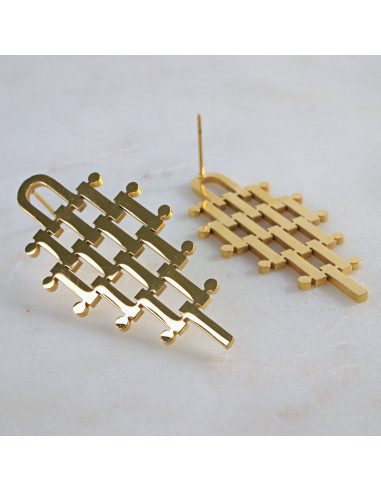 Kolczyki ze stali chirurgicznej ZŁOTE  Lolita...