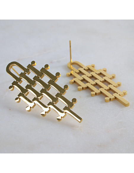 Kolczyki ze stali chirurgicznej ZŁOTE  Lolita Akcesoria