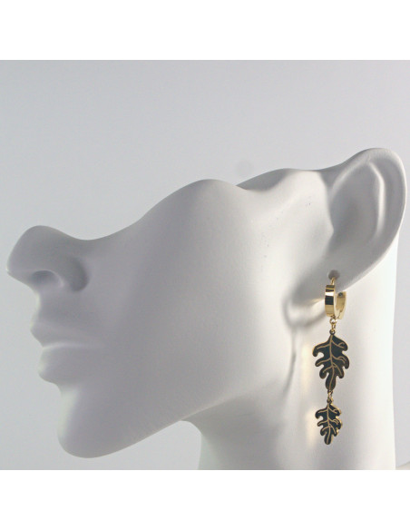 Kolczyki ze stali chirurgicznej ZŁOTE  LISTKI Lolita Akcesoria