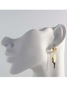 Kolczyki ze stali chirurgicznej ZŁOTE  LISTKI Lolita...