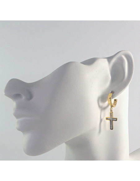 Kolczyki ze stali chirurgicznej ZŁOTE  KRZYŻE  Lolita Akcesoria