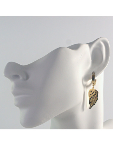 Kolczyki ze stali chirurgicznej ZŁOTE  SKRZYDŁA...