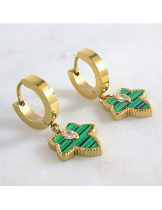 Kolczyki ze stali chirurgicznej ZŁOTE LISTKI Lolita...