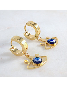 Kolczyki ze stali chirurgicznej ZŁOTE  OKO PROROKA...