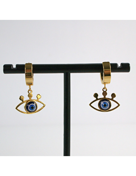 Kolczyki ze stali chirurgicznej ZŁOTE  OKO PROROKA  Lolita Akcesoria