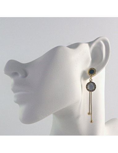 Kolczyki ze stali chirurgicznej ZŁOTE  Lolita...