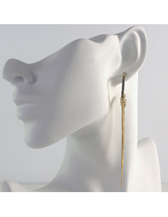 Kolczyki ze stali chirurgicznej ZŁOTE WISZĄCE ŁAŃCUSZKI... 2