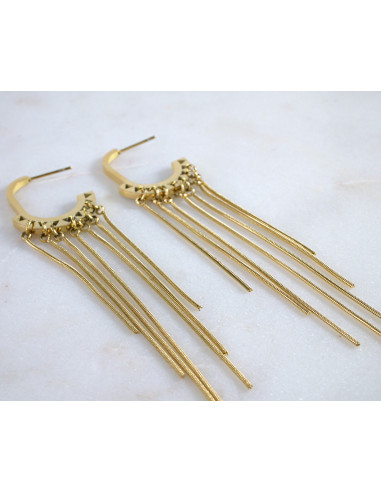 Kolczyki ze stali chirurgicznej ZŁOTE WISZĄCE...