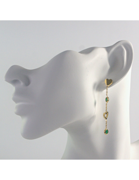 Kolczyki ze stali chirurgicznej  ZŁOTE SERDUSZKA  Lolita Akcesoria