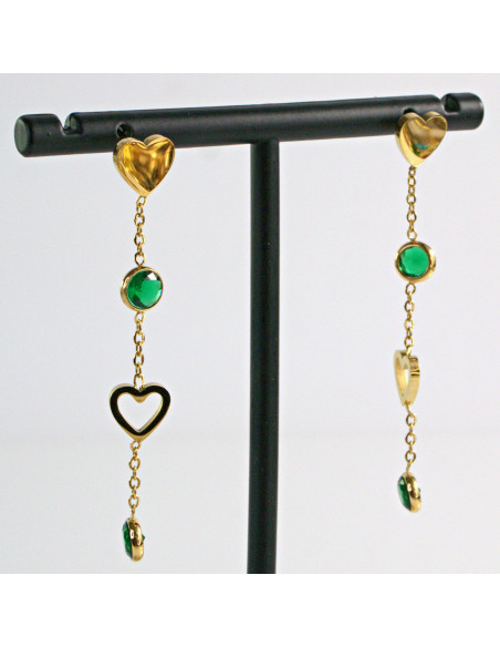 Kolczyki ze stali chirurgicznej  ZŁOTE SERDUSZKA  Lolita Akcesoria