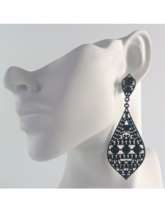 Kolczyki CZARNE WIECZOROWE MAXI XL Lolita Akcesoria