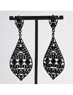 Kolczyki CZARNE WIECZOROWE MAXI XL Lolita Akcesoria 2