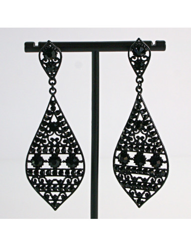 Kolczyki CZARNE WIECZOROWE MAXI XL Lolita...