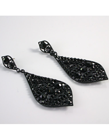 Kolczyki CZARNE WIECZOROWE MAXI XL Lolita...