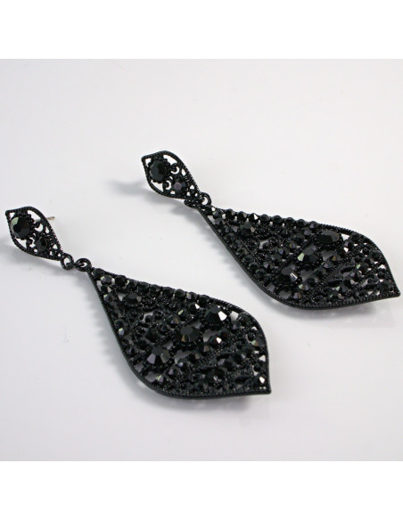 Kolczyki CZARNE WIECZOROWE MAXI XL Lolita Akcesoria