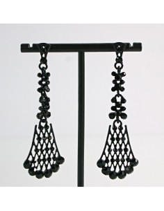 Kolczyki CZARNE WIECZOROWE  MAXI XL Lolita Akcesoria 2