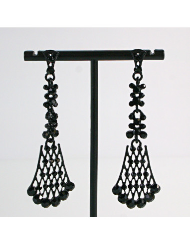 Kolczyki CZARNE WIECZOROWE  MAXI XL Lolita...