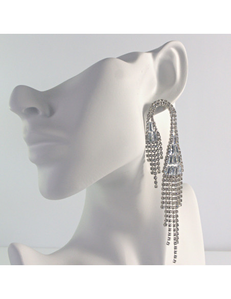 Kolczyki z CYRKONIAMI  WIECZOROWE MAXI XL Lolita Akcesoria