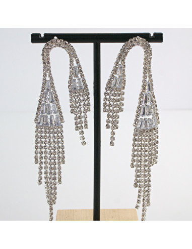 Kolczyki z CYRKONIAMI  WIECZOROWE MAXI XL...