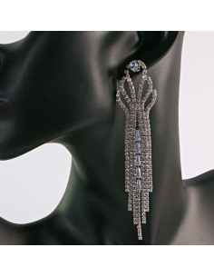 Kolczyki z CYRKONIAMI  WIECZOROWE MAXI XL Lolita Akcesoria