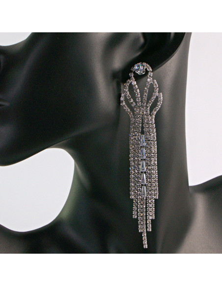 Kolczyki z CYRKONIAMI  WIECZOROWE MAXI XL Lolita Akcesoria