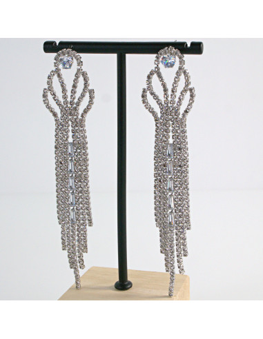 Kolczyki z CYRKONIAMI  WIECZOROWE MAXI XL...