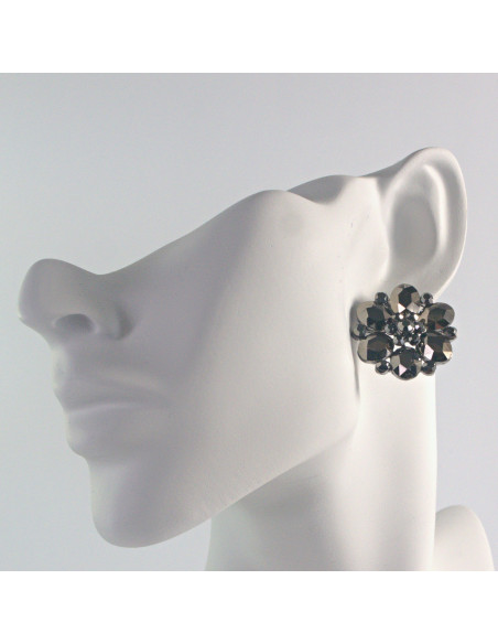 Kolczyki GRAFITOWE  WIECZOROWE  Lolita Akcesoria