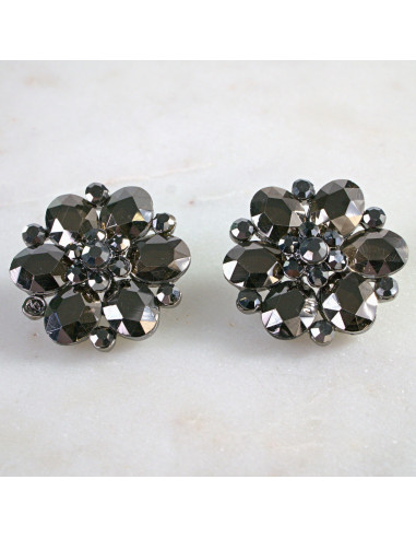 Kolczyki GRAFITOWE  WIECZOROWE  Lolita Akcesoria