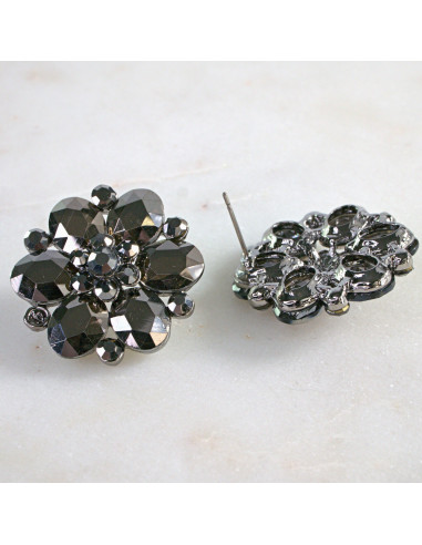 Kolczyki GRAFITOWE  WIECZOROWE  Lolita Akcesoria