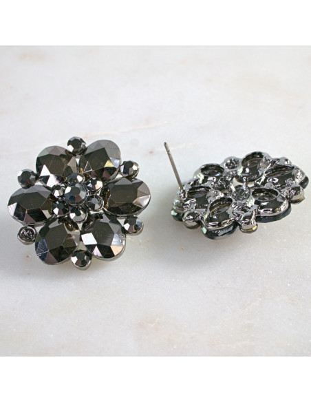 Kolczyki GRAFITOWE  WIECZOROWE  Lolita Akcesoria