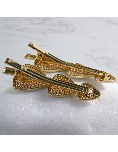 Spinka do włosów 3 TRÓJKĄTY Z KRYSZTAŁKAMI 2...