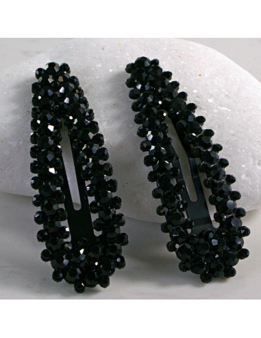 Spinka do włosów CZARNA Z KRYSZTAŁKAMI 2 szt....