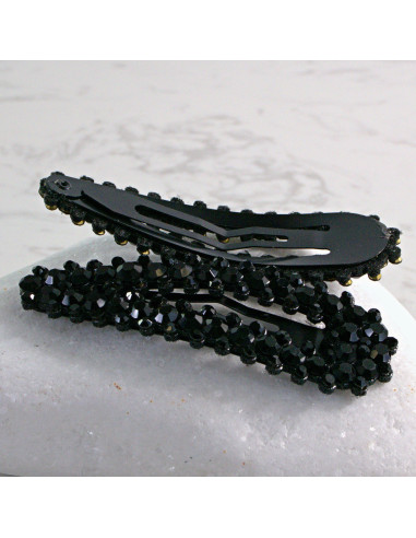 Spinka do włosów CZARNA Z KRYSZTAŁKAMI 2 szt....