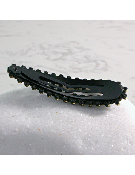 Spinka do włosów CZARNA Z KRYSZTAŁKAMI 2 szt. Lolita Akcesoria