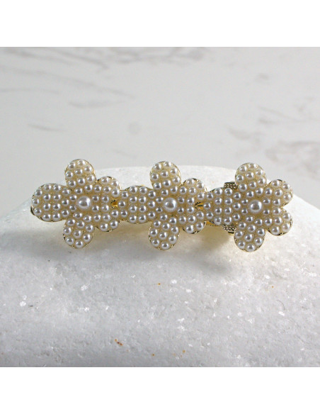 Spinka do włosów 3 KWIATKI PEREŁKI Lolita Akcesoria