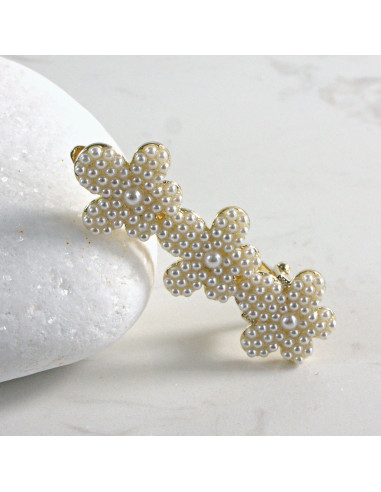 Spinka do włosów 3 KWIATKI PEREŁKI Lolita...