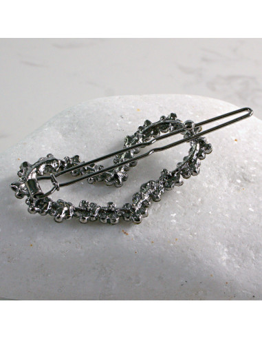 Spinka do włosów SERCE W KWIATKI GRAFIT  Lolita...