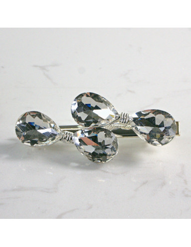 Spinka do włosów DWIE KOKARDY KRYSZTAŁKI...